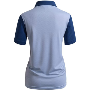 Casual Women's Short-Sleeved Knitted <b>Polo</b> Custom Logo Embroidery Printing Cotton T-Shirts Button for Autumn Uniforms - Product Image 3