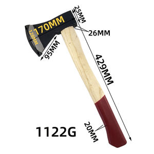 Nouvelle hache de 1 kg en acier au carbone de haute qualité avec manche en bois rouge, ensemble d'outils - Product Image 2