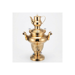 Professional 10L Gold-Plated Stainless Steel Samovar <b>Tea</b> <b>Maker</b> 2300W with Dual Heating System and Lid for Parties - Product Image 2