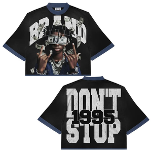 T-shirt Homme Personnalisé avec Logo, Coton Lourd 300g, Coupe Oversize à Épaules Tombantes, Imprimé Lettres, Écologique - Product Image 6