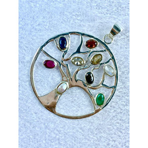 Colgante Vintage Bañado en Oro con Árbol de la Vida, Religioso, para Niños, con Zirconia, Diamante y Perla, de Aleación de Latón con Engaste de Bisel Dorado, Regalo Religioso - Product Image 1