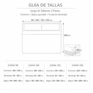 Juego de Sábanas de Algodón/Poliéster con Sábana Ajustable de 30 cm, Incluye Sábana Plana y Funda de Almohada, Categoría de Producto: Juegos de Fundas de Edredón - Product Image 4