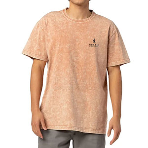 T-shirt décontracté délavé pour homme, coupe ample, style urbain, en coton doux, tissu lavé, haut confortable et tendance pour un usage quotidien - Product Image 2