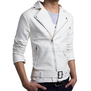 Veste d'hiver de bonne qualité pour hommes Vente en ligne Veste en faux cuir de style motocyclette pour hommes Veste en cuir de couleur unie personnalisée - Product Image 6