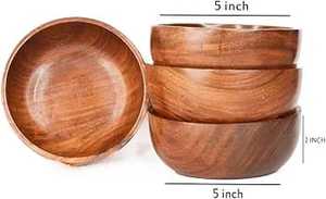 Tazones Profundos Ecológicos para Pasta y Sopa, Hechos a Mano, Diseño Zen Asiático de Madera - Product Image 5