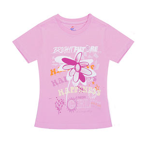 Camiseta de Cuello Redondo para Niñas, 100% Algodón, Nueva Tendencia, Diferentes Métodos de Impresión y Materiales de Algodón, Disponible para Venta - Product Image 2