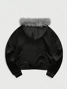 Sweat-shirt oversize pour homme, impression DTG, style streetwear, poids lourd, pour un usage décontracté, mode moderne. - Product Image 4