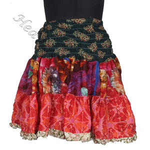 Gypsy indien Patchwork Mini Rara Hippy Boho Festival jupe Boho élégant MS090 Patch coton Mini Sexy jupe pour l'été porter - Product Image 1