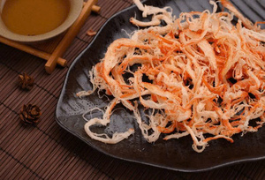 HIGH QUALITY DRIED SHREDDED SQUID / READY TO EAT <b>SEAFOOD</b> <b>SNACK</b> / EXPORT GRADE PACKAGING / BULK - Product Image 3