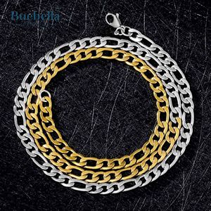 Offre Spéciale Collier chaîne Figaro bicolore en argent 925 plaqué or 18 carats 5mm pour homme - Product Image 5