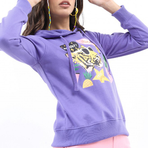 Sudadera con capucha transpirable de secado rápido de lona de algodón 100% para mujer 300 GSM Streetwear estilo logotipo personalizado etiqueta privada insignia con lentejuelas - Product Image 1