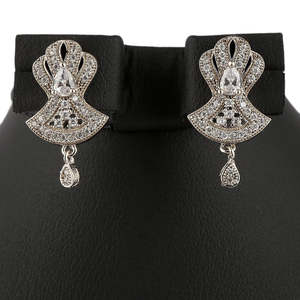 American Diamond <b>Locket</b> Set - Silver - Product Image 3
