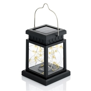 Lanterne solaire de fée solaire d'extérieur avec poignée de transport, lumière blanche chaude suspendue - Product Image 4