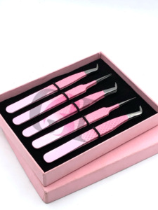 แหนบต่อขนตาเพิ่มวอลลุ่มอุปกรณ์เสริมความงามทำจากสเตนเลสสตีลสำหรับมืออาชีพเคลือบผงสองสี - Product Image 6