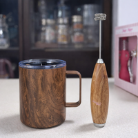Ensemble de tasse à mélanger électrique avec mousseur à lait, coffret cadeau pour le café, logo personnalisé, vente en gros de tasse à mélanger électrique et de mousseur à lait
