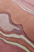 INDISCHER TEPPICH Flamingo 100% Neuseeländische Wolle Handgetuftet Dicker Hochflor Moderner Abstrakter Rechteckiger Anpassbarer Teppich mit Latex-Rückseite