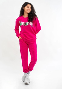 Ensemble de survêtement pour femme, taille plus, de haute qualité, délavé, écologique, respirant, en molleton, sweat-shirt et pantalon de jogging, uni, vêtements de sport - Product Image 2