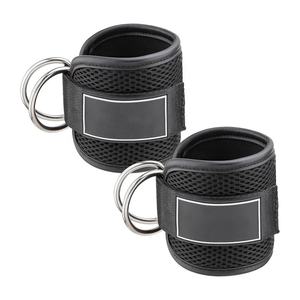 สายรัดข้อเท้าบุนวมแบบวงแหวนรูปตัว D คู่สำหรับเครื่องออกกำลังกายสายรัดข้อเท้าสำหรับการฝึกออกกำลังกายขา - Product Image 1