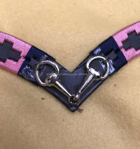 แฟนซีโปโลหนังม้าคิ้ววงดนตรีที่มีม้าบิตที่มีอยู่ในการออกแบบหลายสีและขนาด - Product Image 6