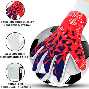 Guantes de portero de fútbol Aqua Strong Grip de cuero para exteriores, ajustables, antideslizantes, de secado rápido, tamaños 6-10, impermeables, transpirables para - Product Image 3