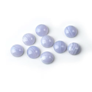 Cabujones redondos de ágata de encaje azul precio al por mayor piedra suelta encaje azul cristal parte posterior plana piedra preciosa Diseño Artesanal de calidad premium - Product Image 2
