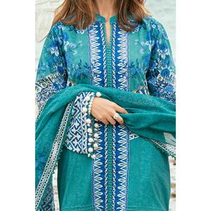 Ensemble de 3 pièces non cousues pour femmes, imprimé, en tissu lawn, collection SD-42138 - Product Image 3