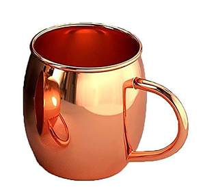Mules de Moscou en cuivre massif Koi Mugs en cuivre massif pur sans doublure Tasse en cuivre lisse de 16 oz - Product Image 1