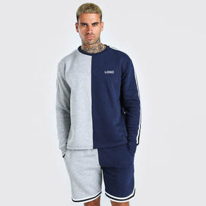 Conjuntos de camiseta y pantalones cortos informales de Color sólido para hombre, última moda de verano, ropa de fondo activa, estampado de moda - Product Image 1