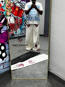 Nouveauté Jeans décontractés pour hommes à coupe droite et ample sur mesure 100% coton Séchage rapide Écologique Respirant Style de rue - Product Image 3