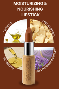 KUATRA Mentha Nude No.20 <b>Metallic</b> Vegan Natural Mineral <b>Lipstick</b> Vitamin C Sample Size 3 ML Moisturizing Botanical Lip Color - Product Image 4