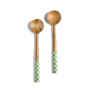 Wholesale 7pcs Teak Wooden Utensils <b>Set</b> Nonstick Cookware <b>Kitchen</b> <b>Accessories</b> with Wood resin Spatula for Cooking - Product Image 3