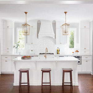 ארון מטבח מודרני מודולרי ידידותי לסביבה עם משטח שיש, עיצוב אי מלא, אחריות לכל החיים, יצרן סיני - Product Image 5