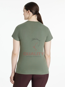 Camisa ecuestre profesional para mujer, transpirable, para verano, para montar a caballo, ligera, de tela elástica, que absorbe la humedad, elegante - Product Image 4