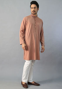 Shalwar kameez คอลเลกชันคอลเลกชันเสื้อโค้ทผ้าฝ้ายระบายอากาศได้ดีสไตล์อินเดียสำหรับผู้ชาย - Product Image 5