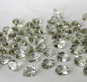 Améthyste verte naturelle coupe poire 8x12mm à facettes-améthyste verte en vrac de qualité supérieure - Product Image 4