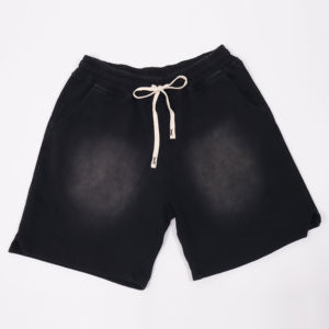 Logo personnalisé décontracté 100% coton Shorts piste entraînement sport blanc gris clair été homme court - Product Image 4