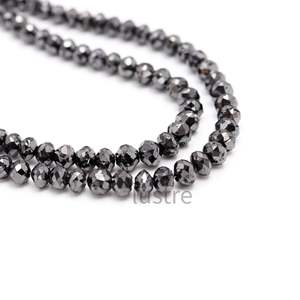 Excellentes perles de diamant noir naturel en fils de 5,3-6,5 mm, diamants en vrac pour la fabrication de bijoux, perles de diamant noir de 5,3-6,5 mm - Product Image 3