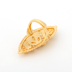NYH venta al por mayor exagerado Hip Hop Dubai indio árabe oro anillos de dedo grueso Metal Unisex joyería anillo - Product Image 5