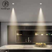 Plafonnier LED anti-éblouissement pour intérieur 3W/5W/7W/12W, corps en aluminium, bord étroit, source lumineuse profonde, spot encastré