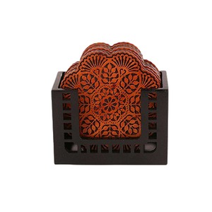 Juego de Seis Posavasos de Madera con Soporte, Posavasos de la Mejor Calidad, Tamaño Personalizado, de Fabricación Local para el Hogar - Product Image 3