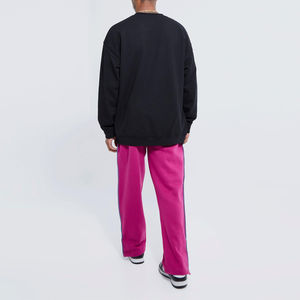 2025 Custom Logo Design High Waist <b>Men's</b> Flared <b>Trousers</b> High Quality Solid Material Printed Flare <b>Trousers</b> for <b>Men</b> OEM - Product Image 2