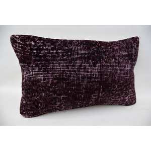 หมอนผ้าขนแกะสีม่วงลายโมเสกขนาด12x20นิ้วทอพร้อมเทคนิควินเทจ - Product Image 2