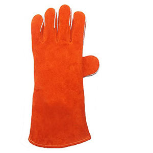 Gants de soudage en cuir fendu de vache résistant à la chaleur/gant de soudage rouge/gants de soudage à la main - Product Image 6