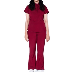 OEM Wholesale Breathable Slim Fit Women's <b>Scrub</b> Suits-Medical Use Customized Color Logo Jersey Fabric Needle Detection Seamless - Product Image 1