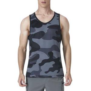 Custom Wholesale High Quality 100% Polyester Quick Dry Lifting Muscle Training Fitness Gym <b>Singlet</b> <b>for</b> <b>Men</b> - Product Image 5