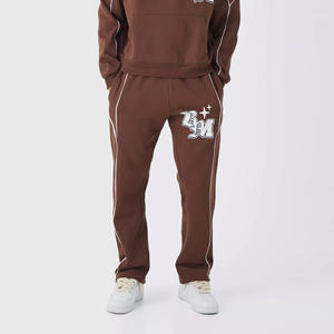 Mejor Venta de invierno Plus Size Chocolate Boxy Chándal Hombres Venta al por mayor de encargo del logotipo de impresión Sudadera con capucha Jogger Sweatsuit Gym Active Wear - Product Image 5