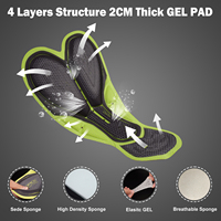 Pantalones Cortos de Ciclismo de Spandex para Hombre, de Alta Calidad, Transpirables, que Absorben la Humedad, para Invierno, al Aire Libre, con Tirantes Largos