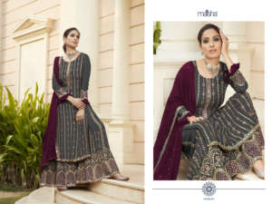 Vestido Sharara de Georgette de Primera Calidad con Bordado Intenso para Bodas, Último Estilo para Fiestas y Recepciones - Product Image 5