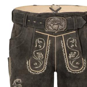 New High Street Men's Bavaria Trachten Lederhosen Disfraz de Oktoberfest de cuero genuino Sólido Ante antiguo New High Street Solid - Product Image 3