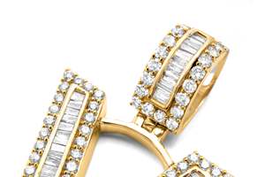 Iced Out 925 Sterling Silver Moissanite Initial 'V' Pendentif Design Personnalisé Nom Initiale Pendentif Hip Hop Bijoux Cadeau Pour Lui-Elle - Product Image 3